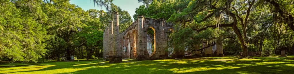 Prince Williams Parish Church Ruins  panorama