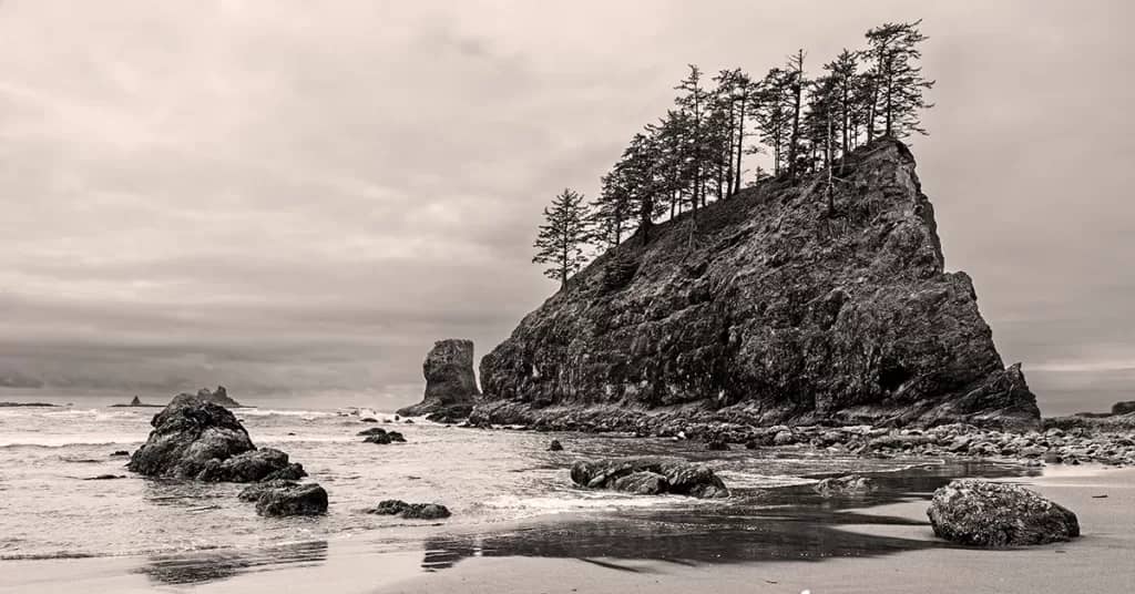 Sea Stack At Low Tide