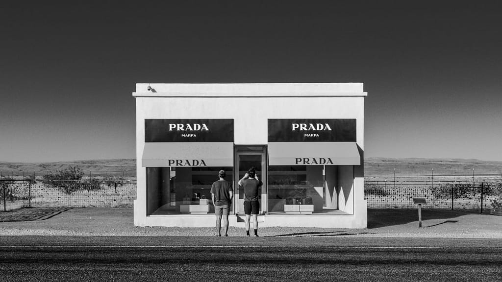 prada marfa window shopping