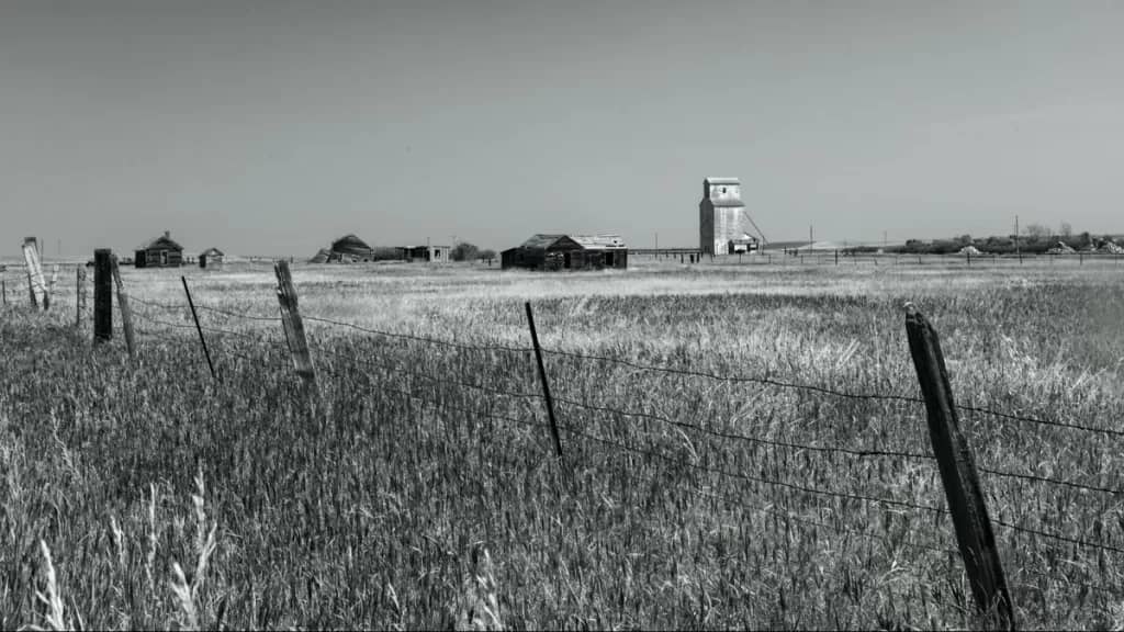 Vast landscape he Abandoned Remains Of A Small Town