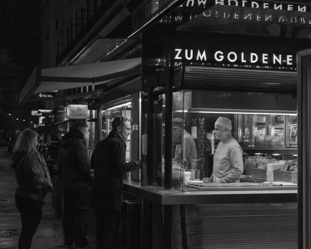 Grabbing A Bite at ZUM GOLDENEN WÜRSTEL