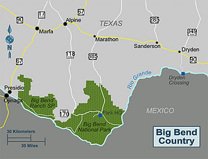 big bend area map