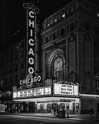 chicago theater night john prine concert