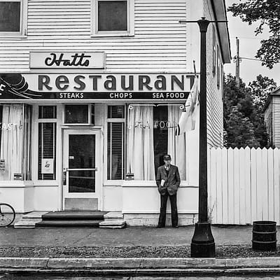 man waiting street photography