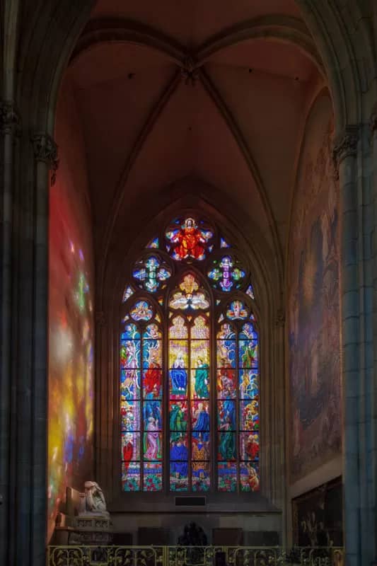 Gothic Church - A stained glass window at St. Stephan's Cathedral