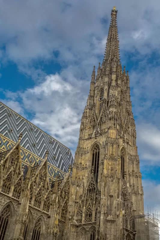 The unique roof of St. Stephan's Cathedral