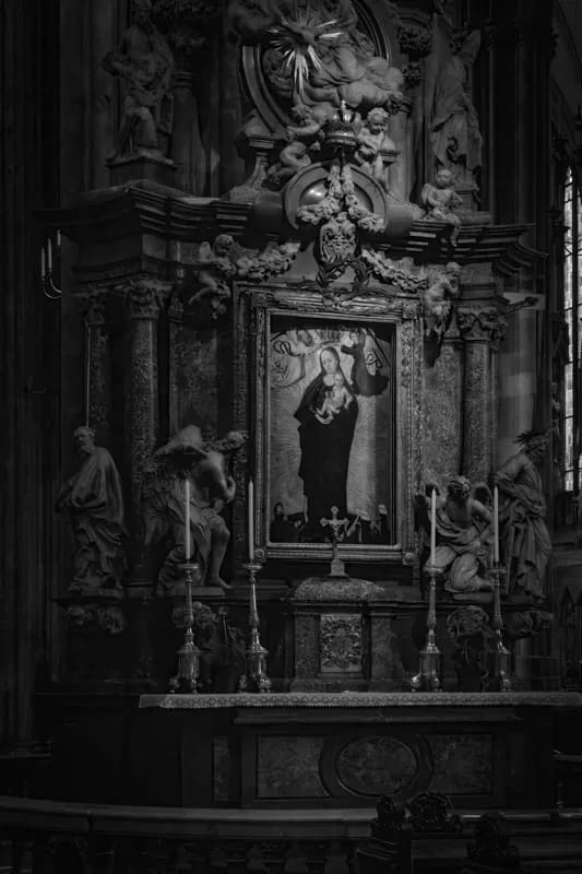 Gothic Church -  A side altar at St. Stephan's Cathedral