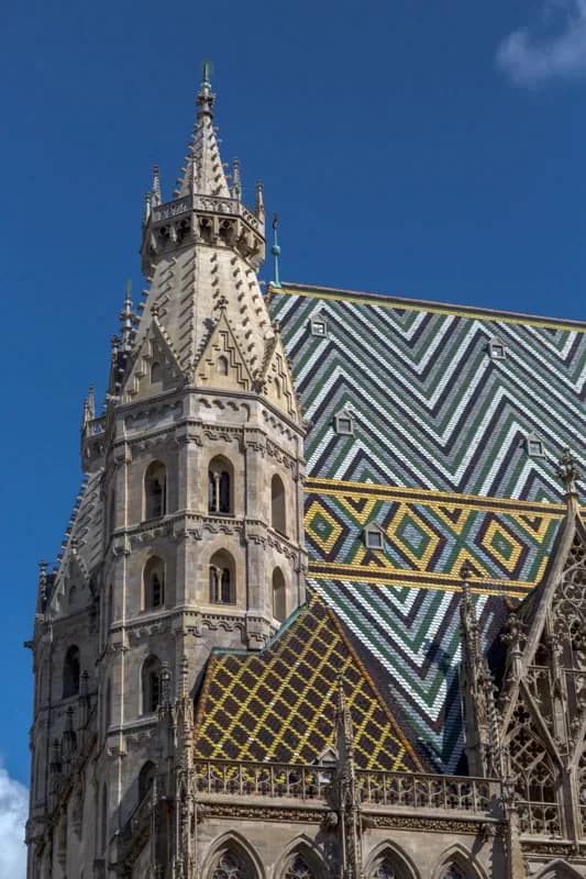 The unique roof of St. Stephan's Cathedral