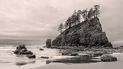 Sea Stack at Low Tide